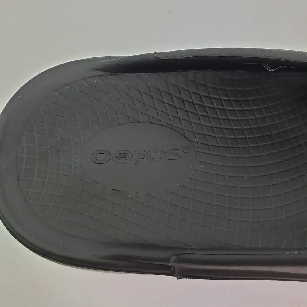 Oofos OOriginal Mens Size 10 Womens Sz 12 Black Recovery Thong Flip Flop Sandals